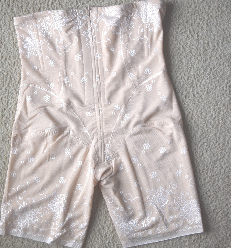 High Waist Firm Control Body Shaper-Nude and Gray - Picture 3 of 3